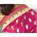 Sparkling Golden Colored Faux Georgette Saree